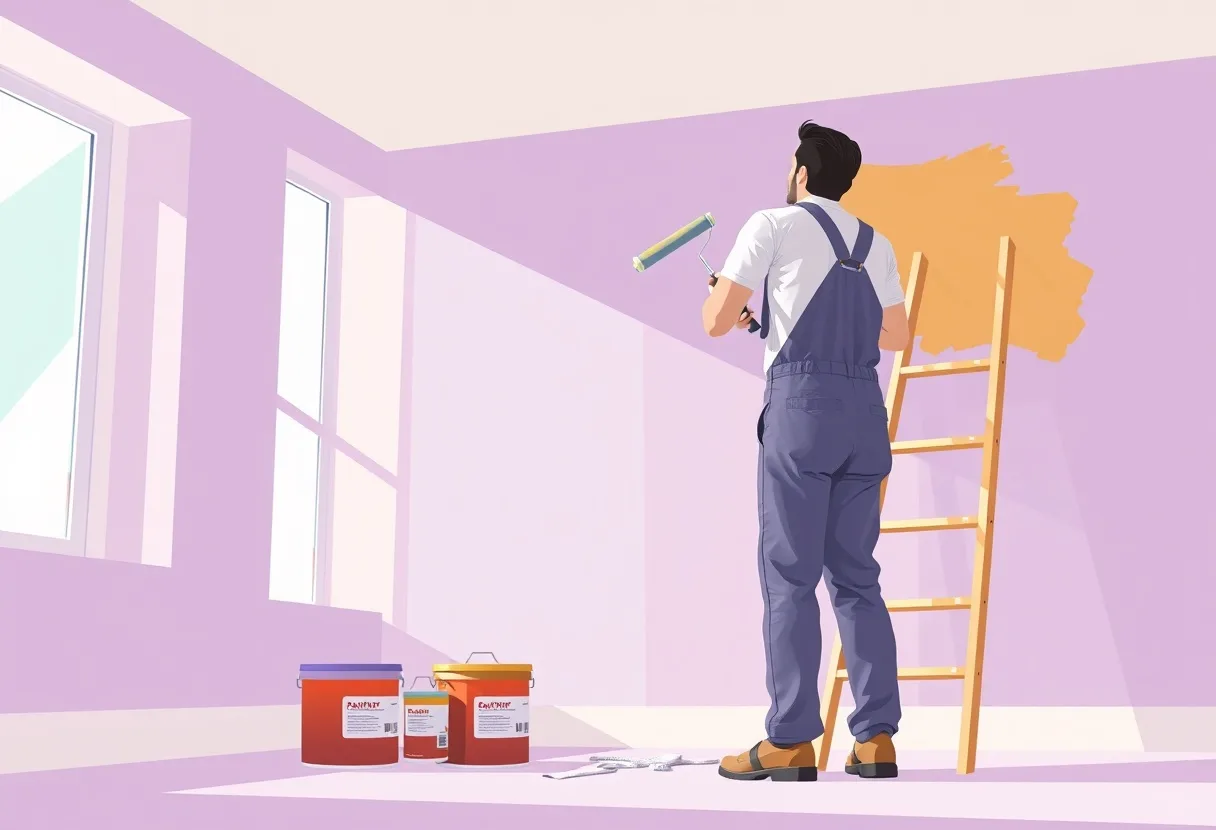 Peintre Bourgoin-Jallieu 38300 en intervention sur un chantier